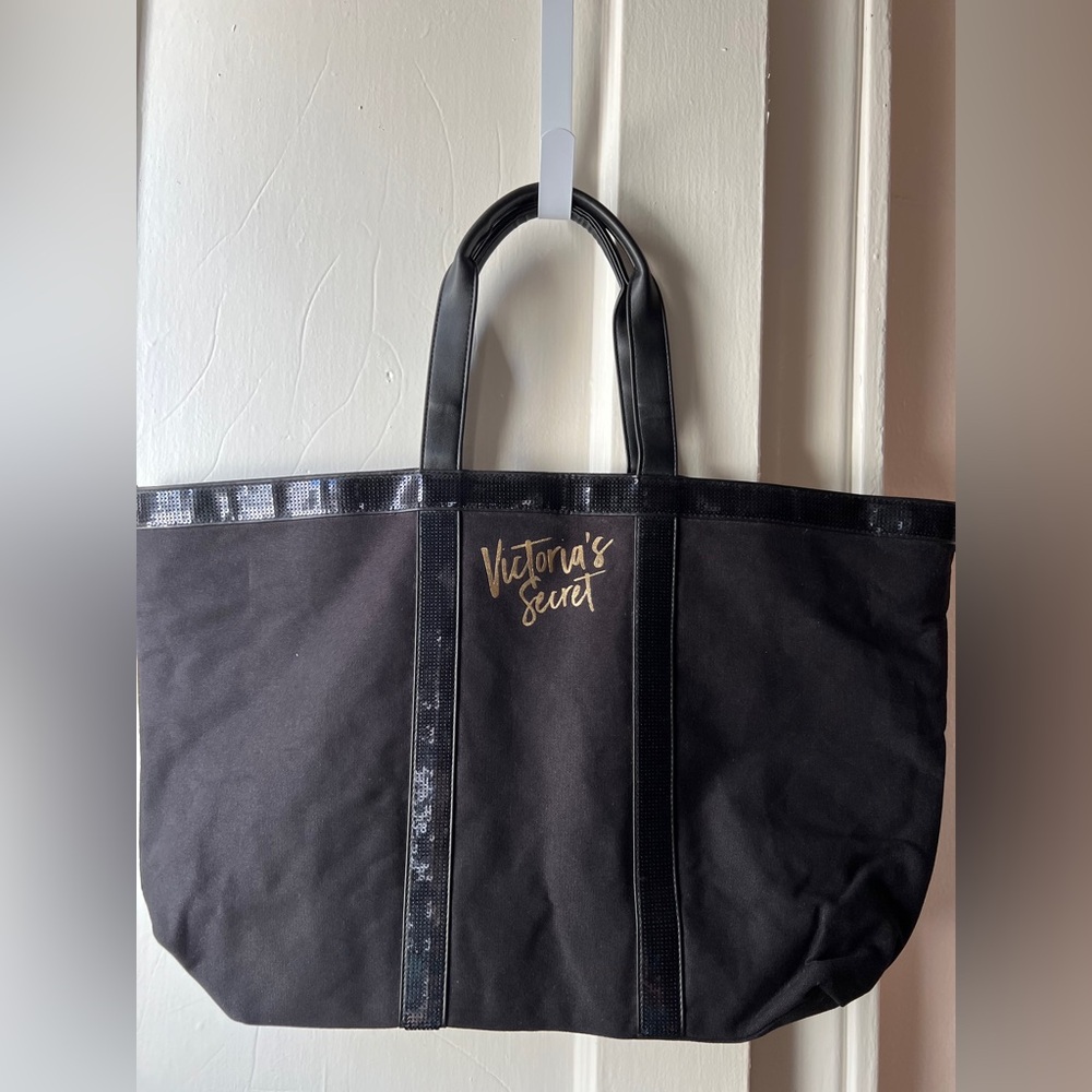Victoria's Secret Black and Gold Tote